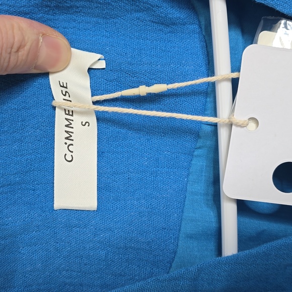 NWT Commense Cotton & Linen Leisure Pants Medium and Vest Small Set Blue - Picture 6 of 7